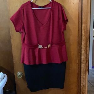 B famous size 3x stretchy material dress.